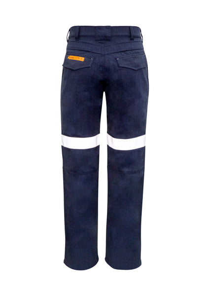 Mens Orange Flame Traditional Style Taped Work Pant - ZP523