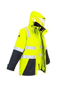 MENS HI VIS 4 IN 1 WATERPROOF JACKET - ZJ532