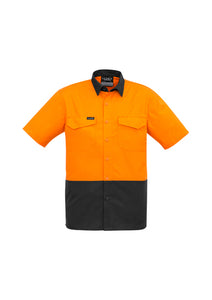 MENS RUGGED COOLING HI VIS SPLICED S/S SHIRT - ZW815