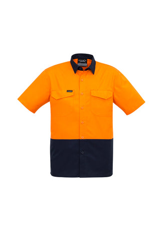 MENS RUGGED COOLING HI VIS SPLICED S/S SHIRT - ZW815