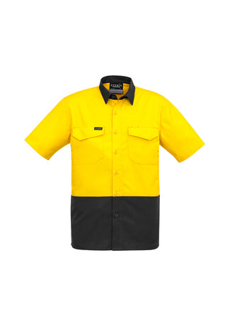 MENS RUGGED COOLING HI VIS SPLICED S/S SHIRT - ZW815